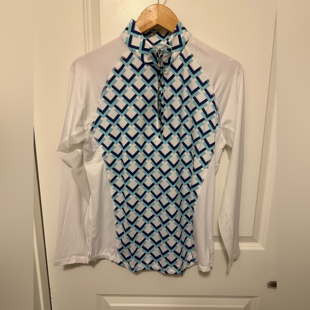 NWT San Soleil long sleeve 50 UPF half zip top. golf, pickleball, tennis. Medium